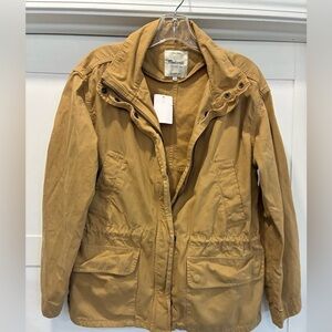 Madewell zip up tan cargo jacket size S